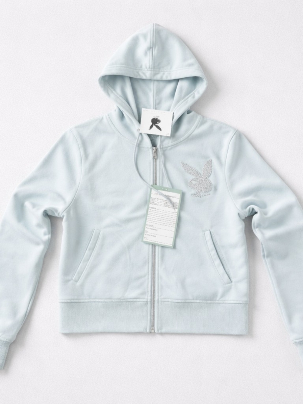 Kids Light Blue Zip-Up Hoodie Jacket
